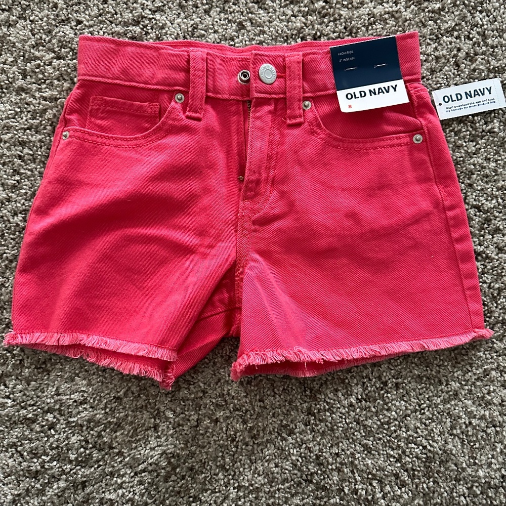 NWT Old Navy pink denim jeans Size shorts size youth 8